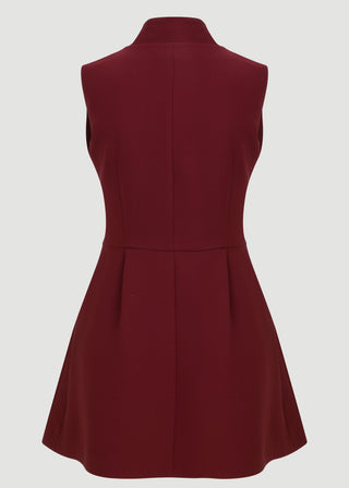 İKONİK KOLSUZ DERİN V ELBİSE MYBESTFRIENDS MBF Collection